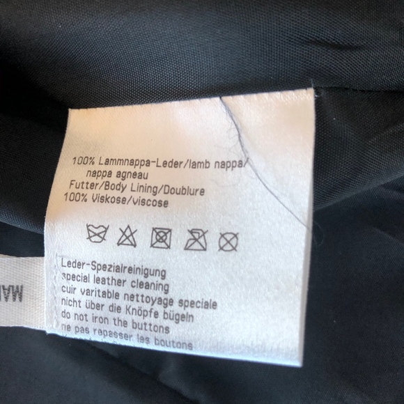 Basler Black Scalloped Edge Lamb Leather Jacket - Picture 7 of 8